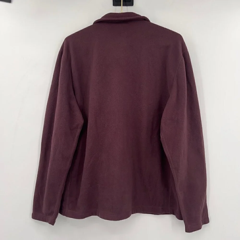The North Face Mens Burgundy 1/4 Zip Long Sleeve Mock Neck Size L